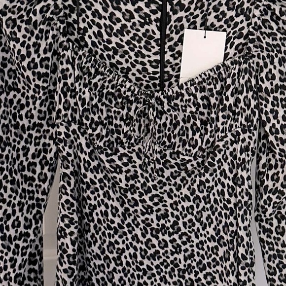 ZARA-Animal Print dress-size Small-black/white-NWT-Retail $50 - Picture 5 of 12